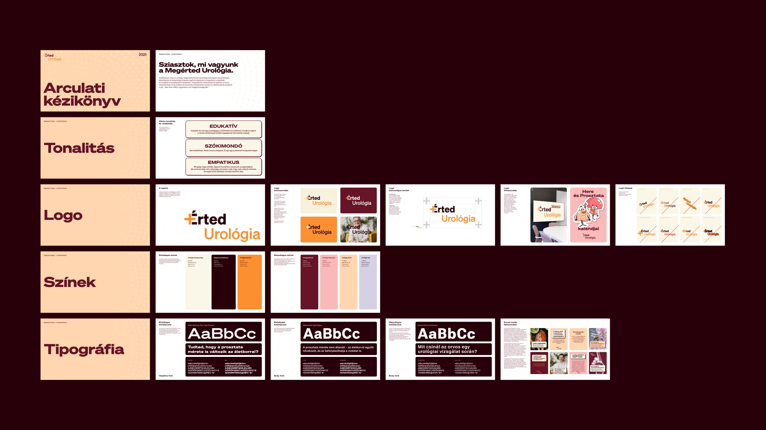 +Érted urology — the brand guidelines the system is written down in